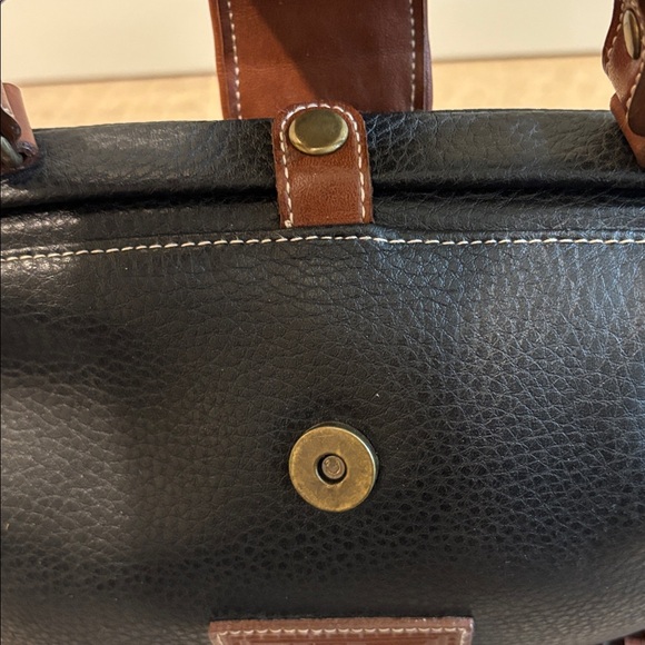 Black and Brown Leather Handbag - Picture 6 of 7